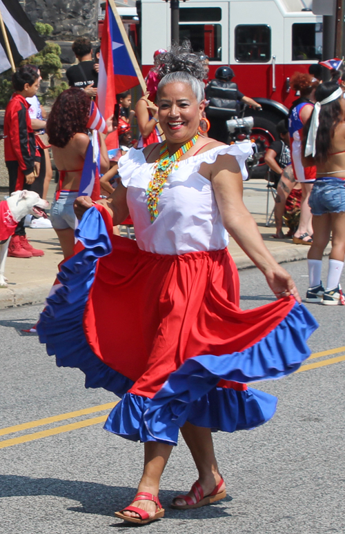 lady at 2024 Puerto Rican Parade in Cleveland