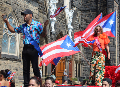 Padrino and Madrina 2024 Puerto Rican Parade in Cleveland Padrino Luis Mayans and Madrina Margarita Claudia