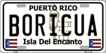 Boricua Puerto Rico Metal Novelty License Plate 