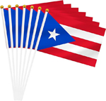 50 Pack Puerto Rico Mini Stick Flag