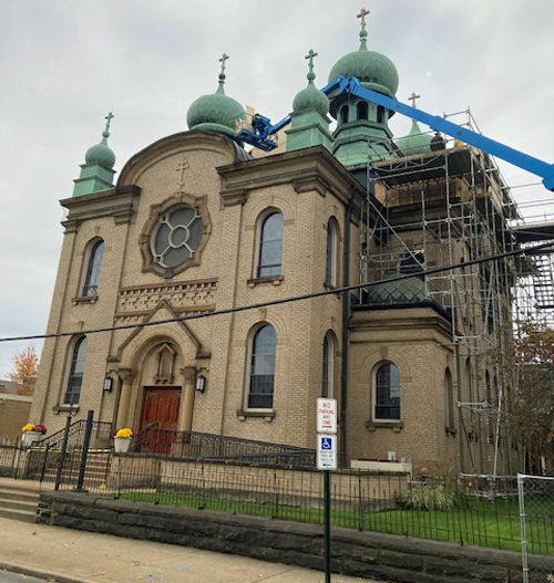 St Theodosius Church repair work - photo by Lee Batdorff