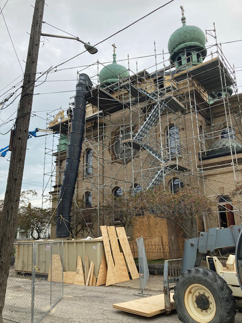 St Theodosius Church repair work - photo by Lee Batdorff