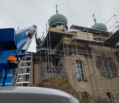 St Theodosius Church repair work - photo by Lee Batdorff