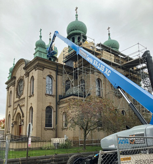 St Theodosius Church repair work - photo by Lee Batdorff