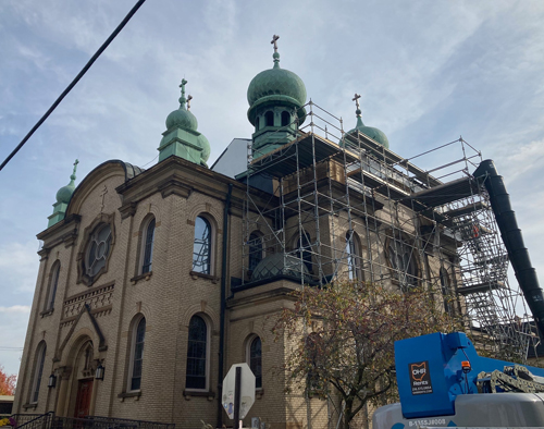 St Theodosius Church repair work - photo by Lee Batdorff