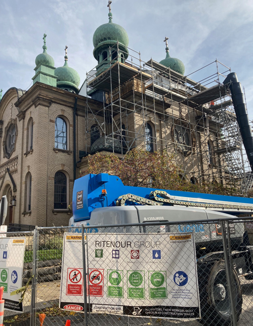 St Theodosius Church repair work - photo by Lee Batdorff