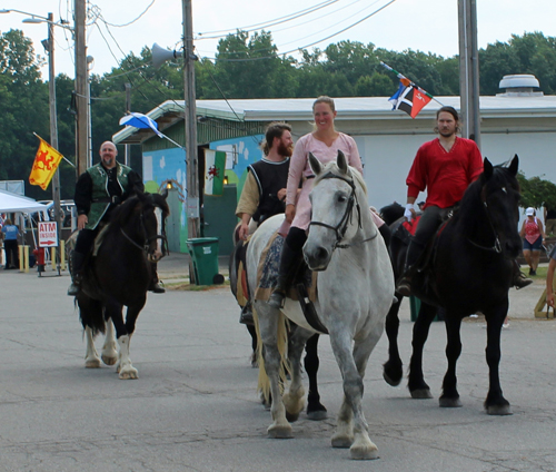 Riding horses at Ohio Scottish games