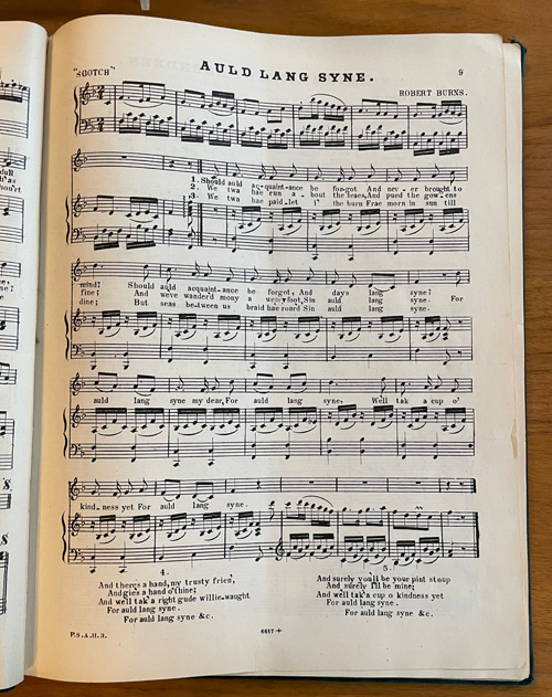 Rare Scottish books at Cleveland Public Library Auld Lang Syne