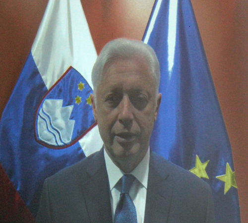 Slovenian Ambassador to the USA Iztok Mirosicv via video