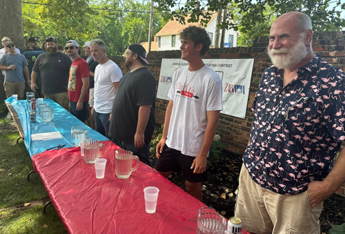 Slovenian Sausage eating contest sponsored by Raddell's Sausage