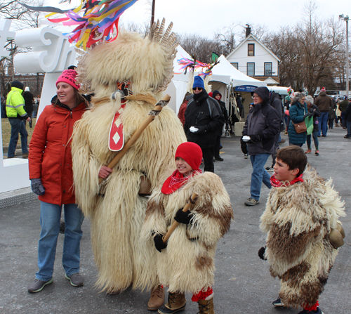 Posing with Kurents and Krampus