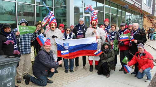 Politicans and dignitaries before the Parade