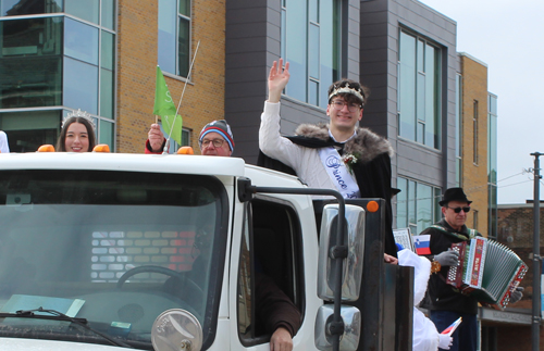 2025 Kurentovanje Parade in Cleveland - Princess, Prince and Queen of Kurentovanje Float