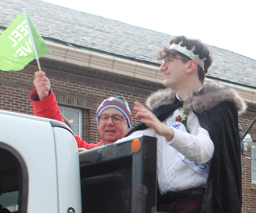 2025 Kurentovanje Parade in Cleveland - Princess, Prince and Queen of Kurentovanje Float