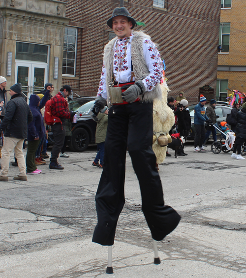 2025 Kurentovanje Parade in Cleveland - Stilt Walker