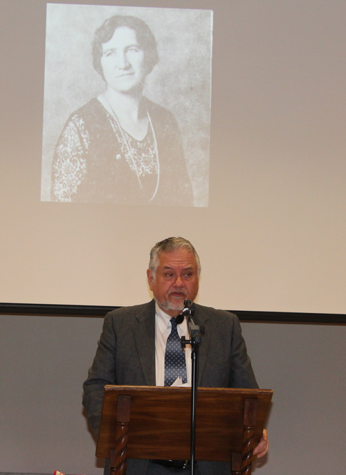 Joseph Valencic and photo of Marie Prisland