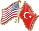 US - Turkey Flag Pin