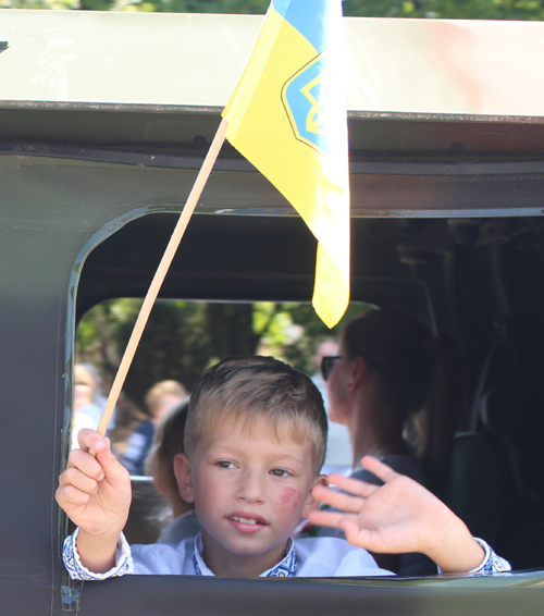 boy at Ukrainian Independence Parade in Parma Ohio 2024