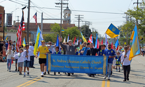 Ukrainian Independence Parade in Parma Ohio 2024 St Andrew Church